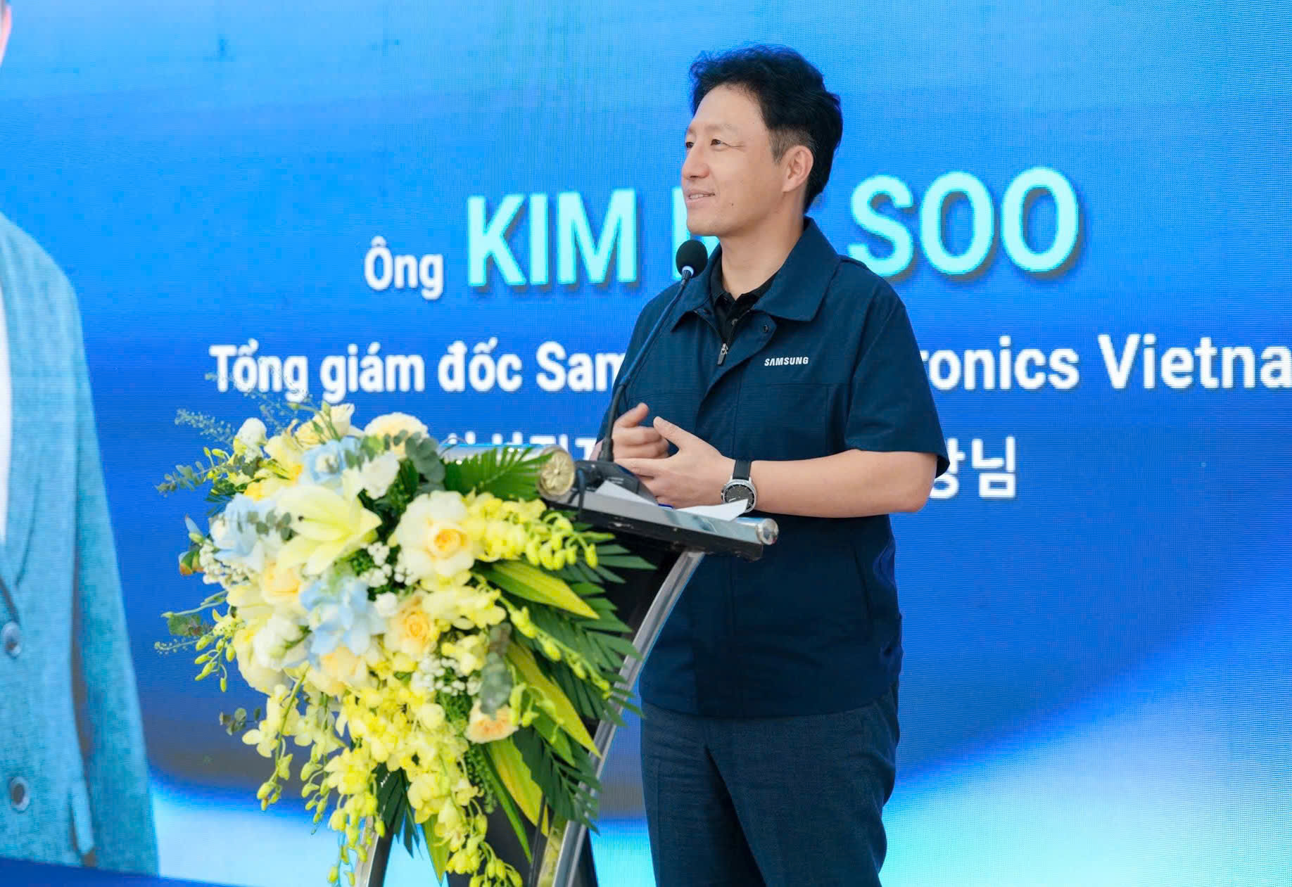 Mr. Kim Iee Soo, General Director of SEV Plant at the Comercial Operation Ceremony