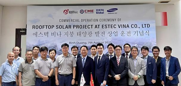 Lễ vận hành thương mại dự án điện mặt trời tại ESTec Vina 
